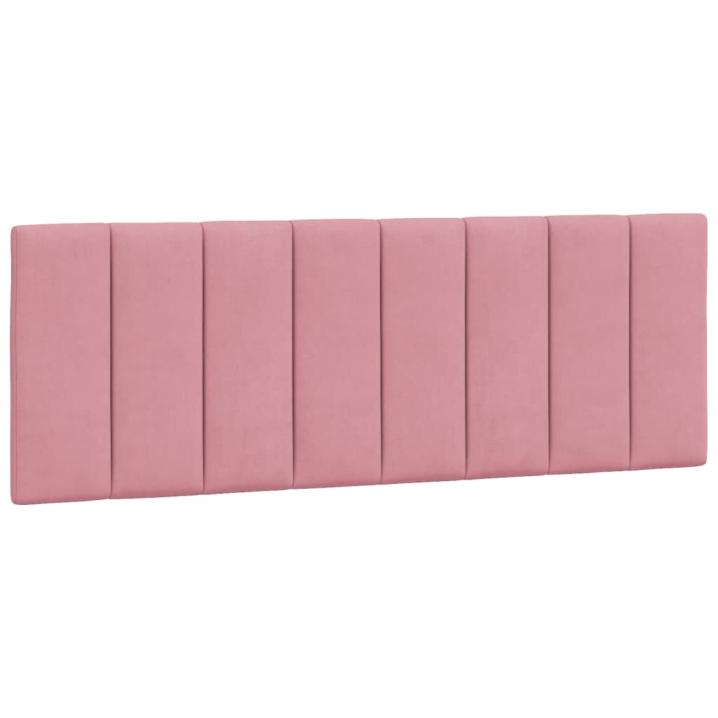 Bettgestell mit LED ohne Matratze "Hanko" Rosa 120x200 cm Samt