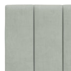 Bettgestell mit LED ohne Matratze "Hanko" Hellgrau 140x190 cm Samt