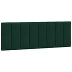 Bettgestell mit LED ohne Matratze "Hanko" Dunkelgrün 140x190 cm Samt