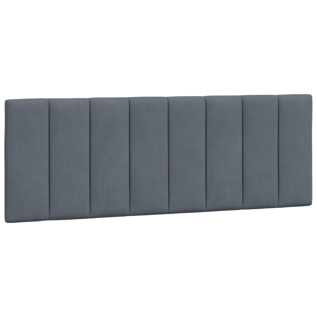 Bettgestell mit LED ohne Matratze "Hanko" Dunkelgrau 140x200 cm Samt
