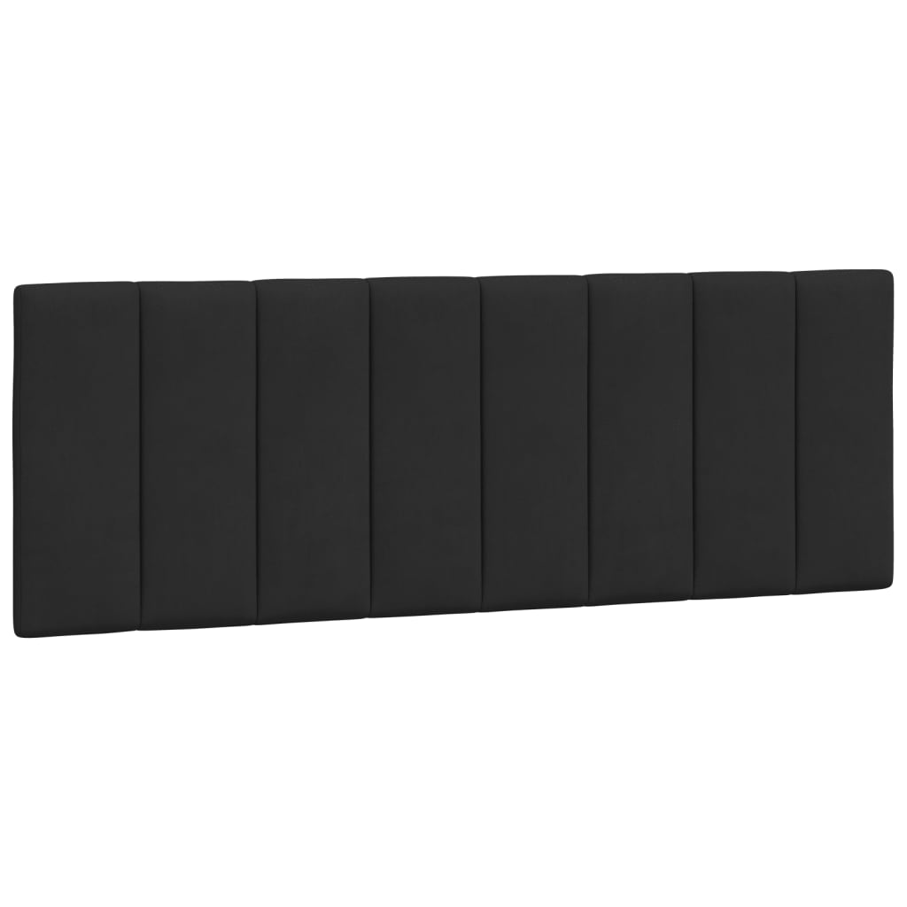Bettgestell mit LED ohne Matratze "Hanko" Schwarz 140x200 cm Samt