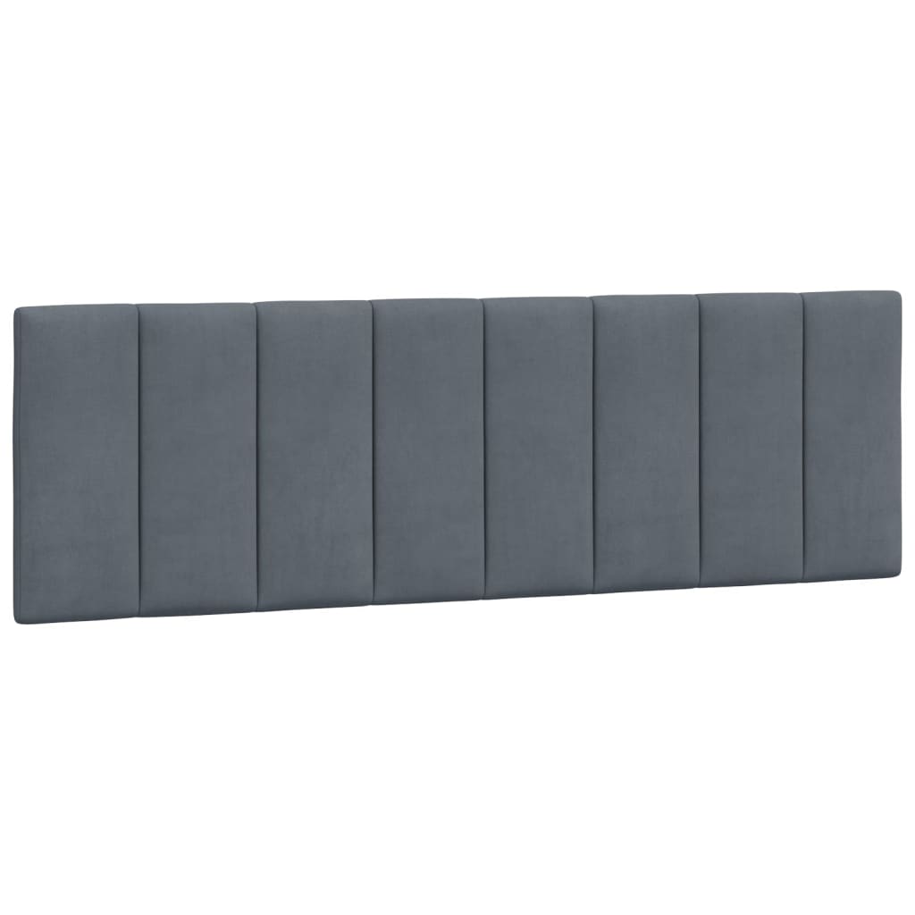Bettgestell mit LED ohne Matratze "Hanko" Dunkelgrau 160x200 cm Samt