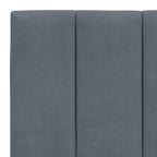 Bettgestell mit LED ohne Matratze "Hanko" Dunkelgrau 160x200 cm Samt