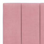 Bettgestell mit LED ohne Matratze "Hanko" Rosa 160x200 cm Samt