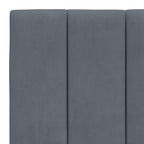 Bettgestell mit LED ohne Matratze "Hanko" Dunkelgrau 180x200 cm Samt