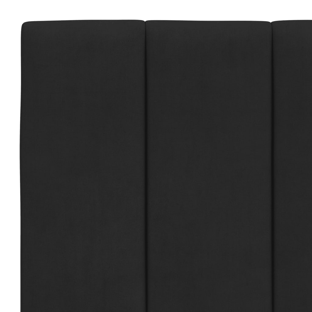 Bettgestell mit LED ohne Matratze "Hanko" Schwarz 180x200 cm Samt