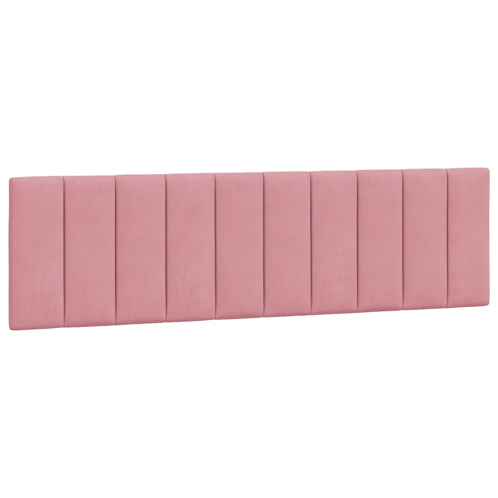 Bettgestell mit LED ohne Matratze "Hanko" Rosa 180x200 cm Samt