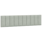 Bettgestell mit LED ohne Matratze "Hanko" Hellgrau 200x200 cm Samt
