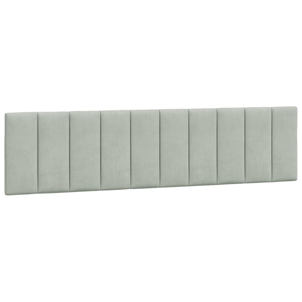 Bettgestell mit LED ohne Matratze "Hanko" Hellgrau 200x200 cm Samt
