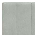 Bettgestell mit LED ohne Matratze "Hanko" Hellgrau 200x200 cm Samt