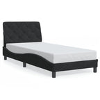 Bettgestell mit LED ohne Matratze Schwarz 80x200 cm Samt