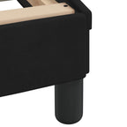 Bettgestell mit LED ohne Matratze Schwarz 90x190 cm Samt