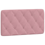 Bettgestell mit LED ohne Matratze Rosa 100x200 cm Samt