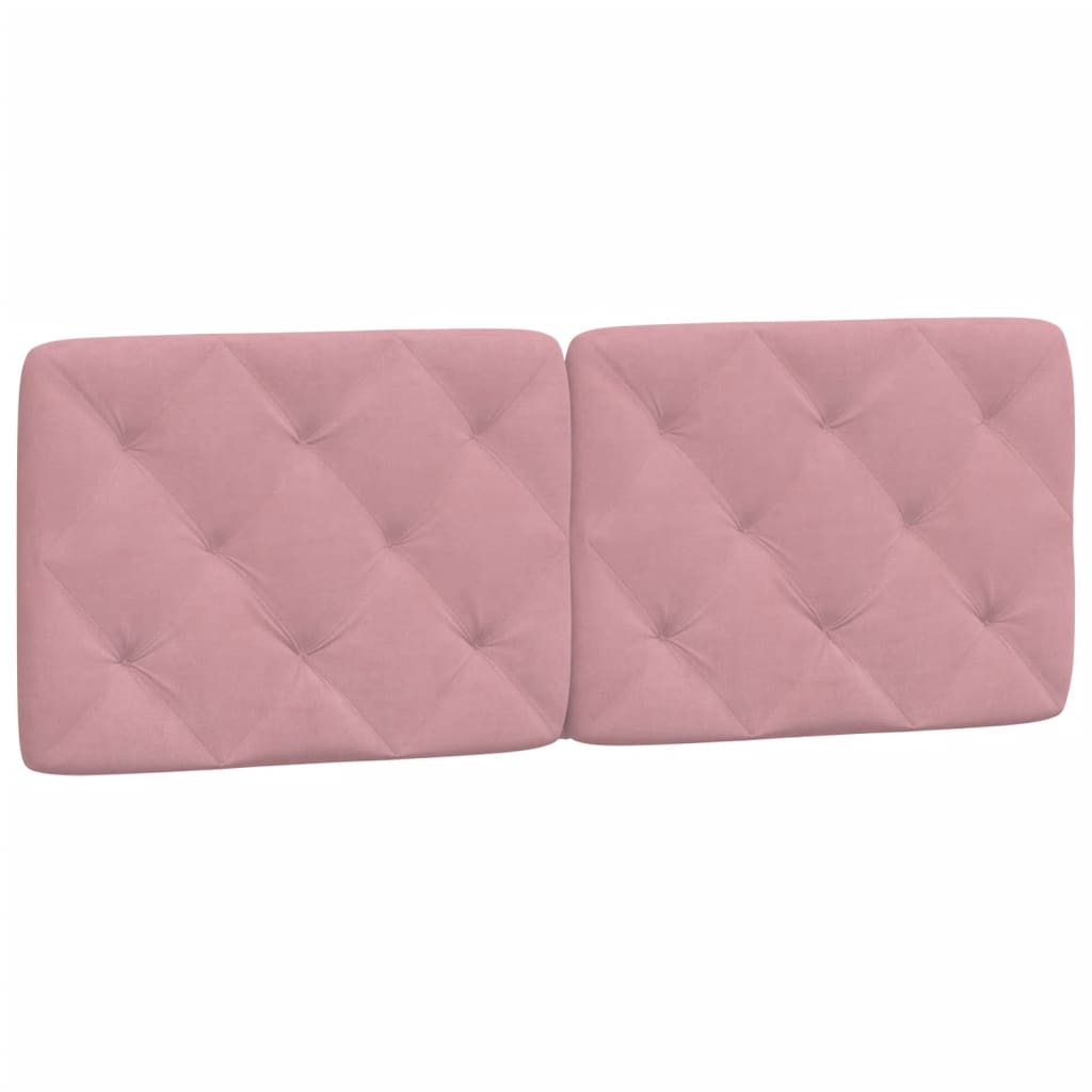 Bettgestell mit LED ohne Matratze Rosa 120x200 cm Samt