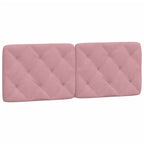 Bettgestell mit LED ohne Matratze Rosa 140x200 cm Samt