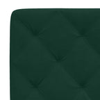 Bettgestell mit LED ohne Matratze Dunkelgrün 160x200 cm Samt
