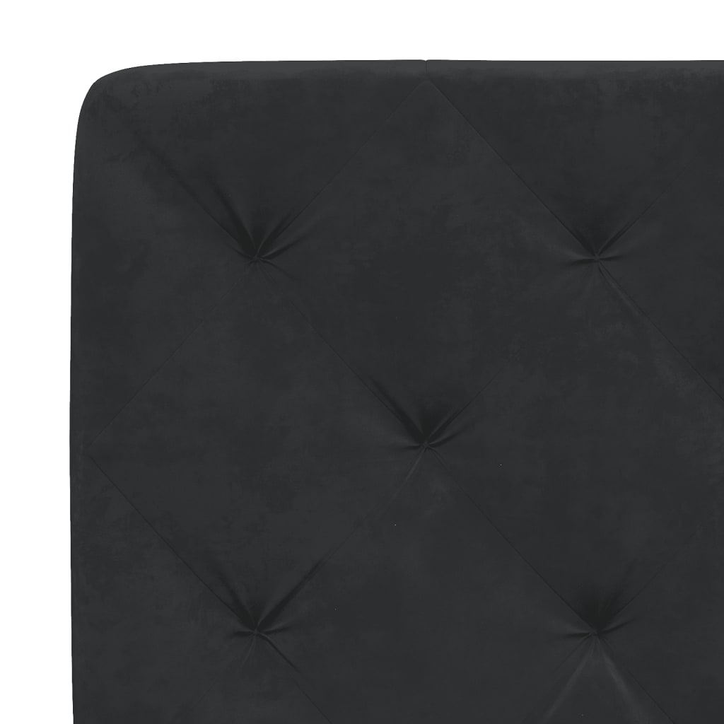 Bettgestell mit LED ohne Matratze Schwarz 200x200 cm Samt