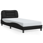 Bettgestell mit LED ohne Matratze "Hvar" Schwarz 80x200 cm