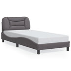 Bettgestell mit LED ohne Matratze "Hvar" Grau 80x200 cm