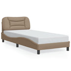 Bettgestell mit LED ohne Matratze "Hvar" Cappuccino-Braun 90x200 cm