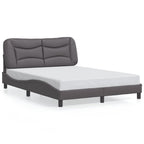 Bettgestell mit LED ohne Matratze "Hvar" Grau 140x190 cm