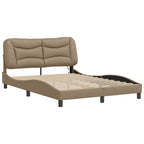 Bettgestell mit LED ohne Matratze "Hvar" Cappuccino-Braun 140x190 cm