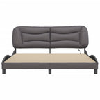 Bettgestell mit LED ohne Matratze "Hvar" Grau 180x200 cm