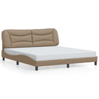 Bettgestell mit LED ohne Matratze "Hvar" Cappuccino-Braun 180x200 cm