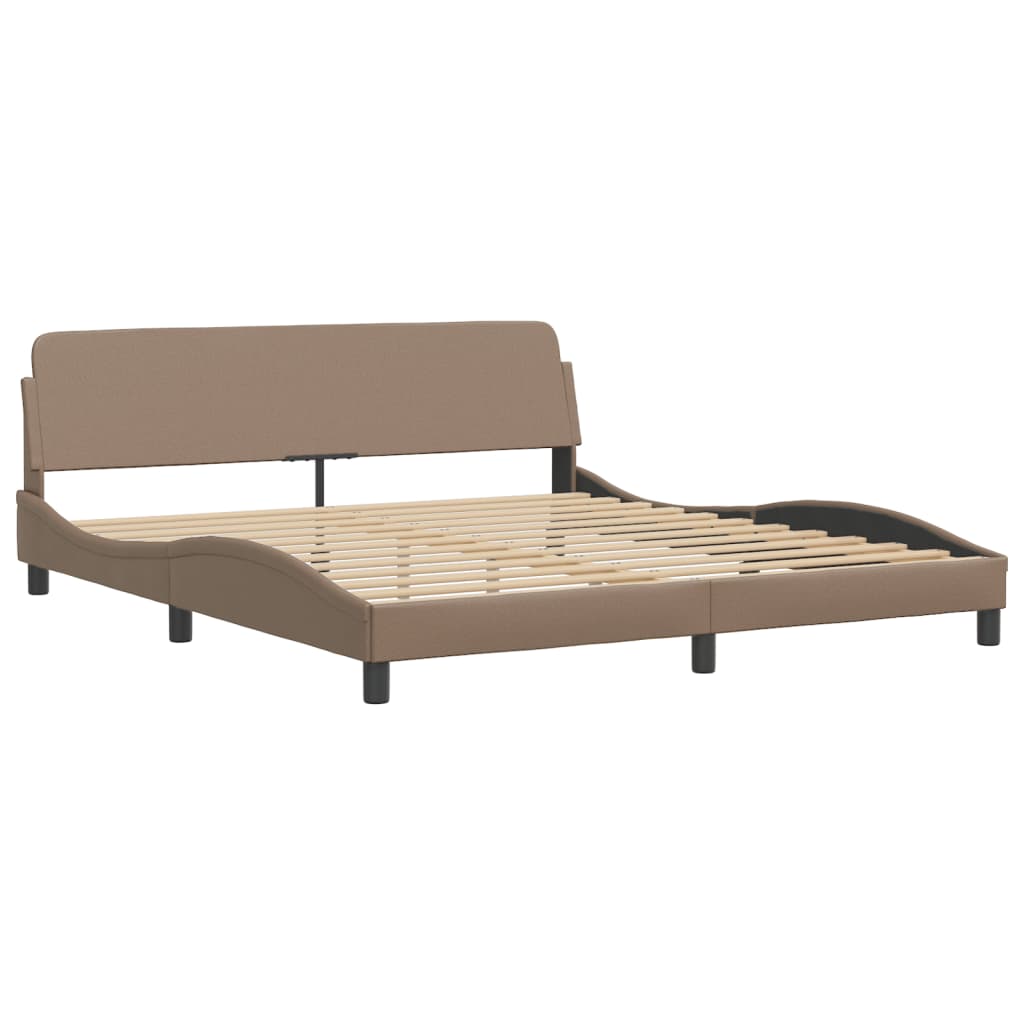 Bettgestell mit LED ohne Matratze "Hvar" Cappuccino-Braun 180x200 cm