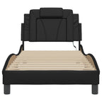 Bettgestell "Viana" mit LED ohne Matratze Schwarz 80x200 cm