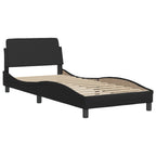 Bettgestell "Viana" mit LED ohne Matratze Schwarz 80x200 cm