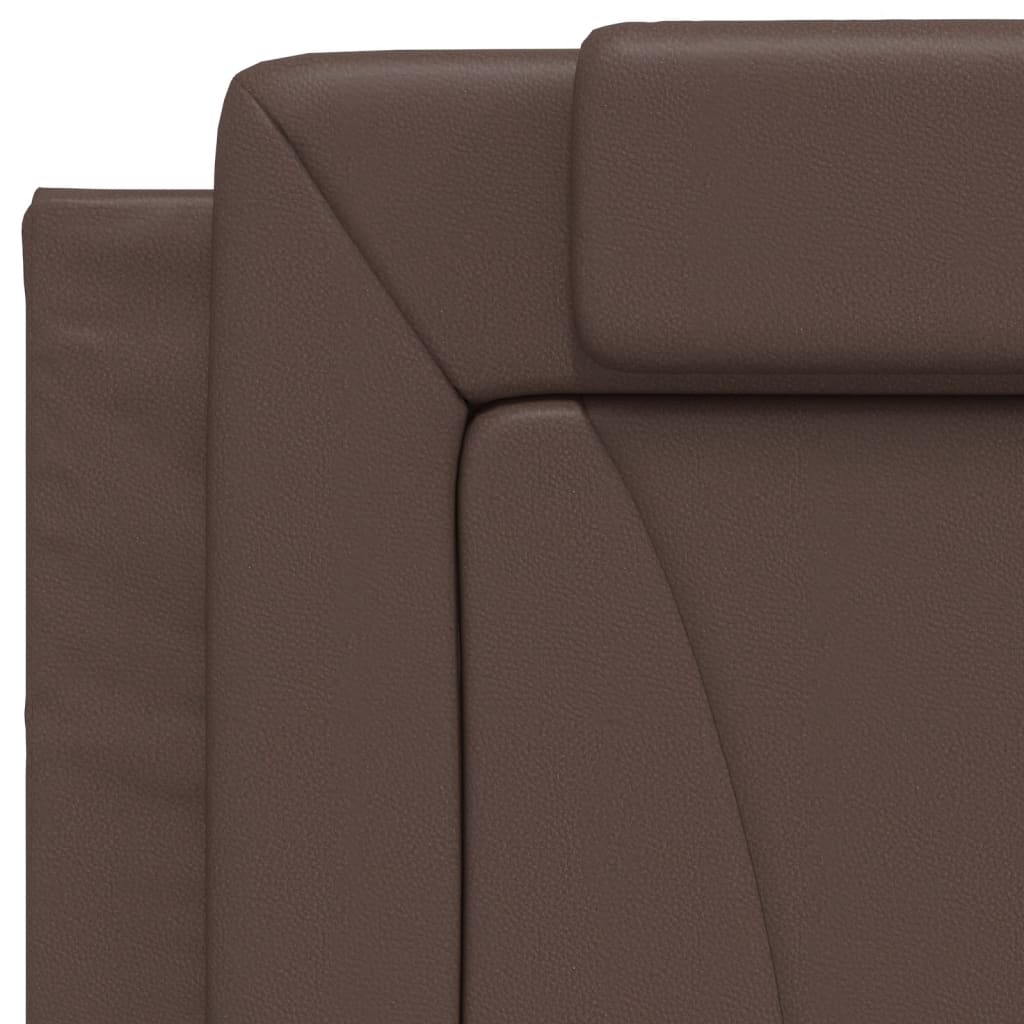 Bettgestell "Viana" mit LED ohne Matratze Braun 80x200 cm