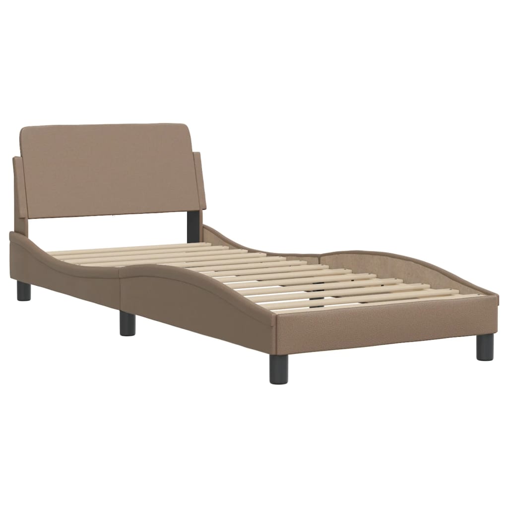 Bettgestell "Viana" mit LED ohne Matratze Cappuccino-Braun 80x200 cm