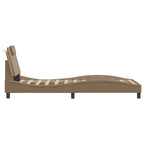 Bettgestell "Viana" mit LED ohne Matratze Cappuccino-Braun 80x200 cm