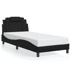 Bettgestell "Viana" mit LED ohne Matratze Schwarz 90x190 cm