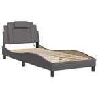 Bettgestell "Viana" mit LED ohne Matratze Grau 90x190 cm
