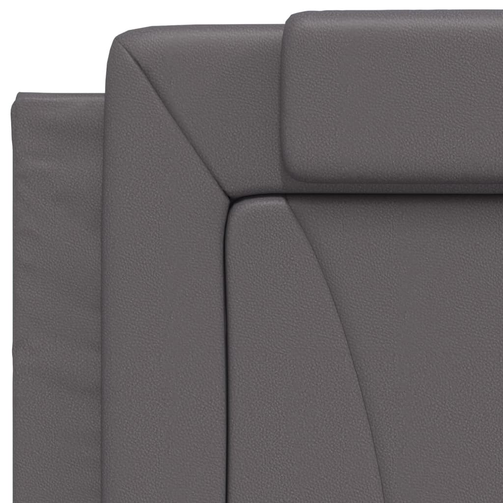 Bettgestell "Viana" mit LED ohne Matratze Grau 90x190 cm