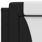 Bettgestell "Viana" mit LED ohne Matratze Schwarz und Weiß 90x190 cm