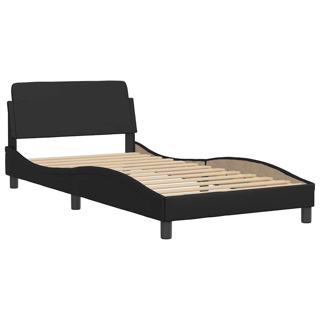 Bettgestell "Viana" mit LED ohne Matratze Schwarz 100x200 cm