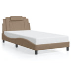 Bettgestell "Viana" mit LED ohne Matratze Cappuccino-Braun 100x200 cm