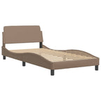 Bettgestell "Viana" mit LED ohne Matratze Cappuccino-Braun 100x200 cm