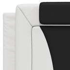 Bettgestell "Viana" mit LED ohne Matratze Weiß und Schwarz 100x200 cm
