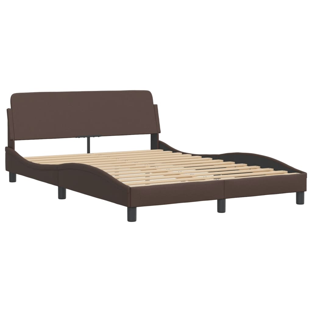 Bettgestell "Viana" mit LED ohne Matratze Braun 120x200 cm