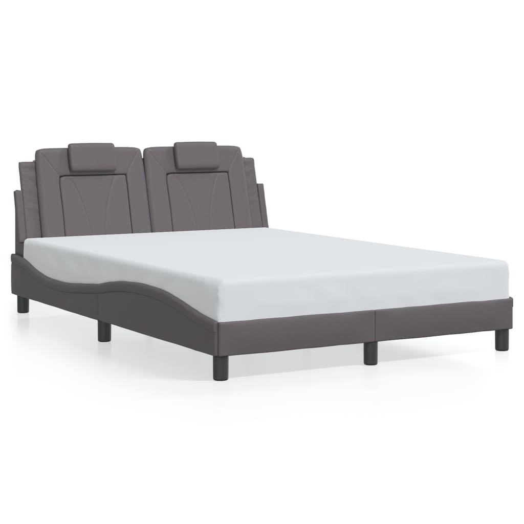 Bettgestell "Viana" mit LED ohne Matratze Grau 120x200 cm