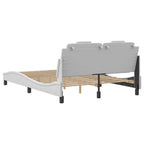 Bettgestell "Viana" mit LED ohne Matratze Weiß 140x190 cm