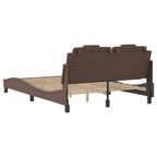 Bettgestell "Viana" mit LED ohne Matratze Braun 140x190 cm