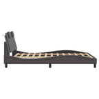 Bettgestell "Viana" mit LED ohne Matratze Grau 140x190 cm