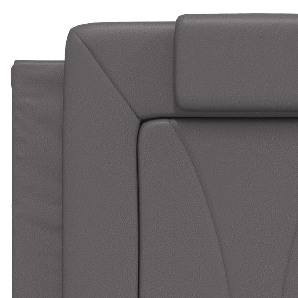Bettgestell "Viana" mit LED ohne Matratze Grau 140x190 cm