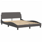 Bettgestell "Viana" mit LED ohne Matratze Grau 140x200 cm