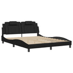 Bettgestell "Viana" mit LED ohne Matratze Schwarz 160x200 cm